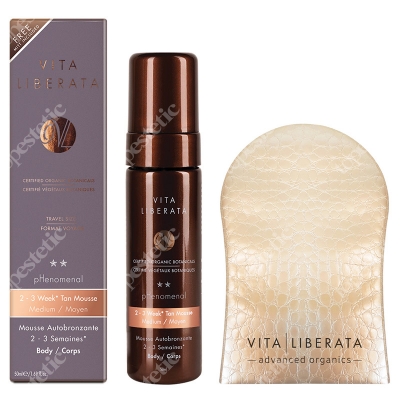 Vita Liberata Phenomenal Medium Mousse 50 ml &amp; Mini Mitt ZESTAW Pianka kolor medium 50 ml + mini rękawiczka