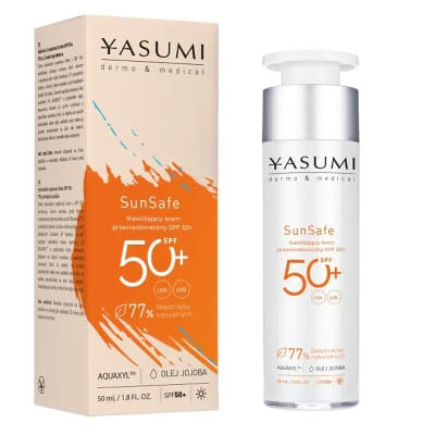 Yasumi SunSafe SPF 50+ Nawilżający krem przeciwsłoneczny 50 ml