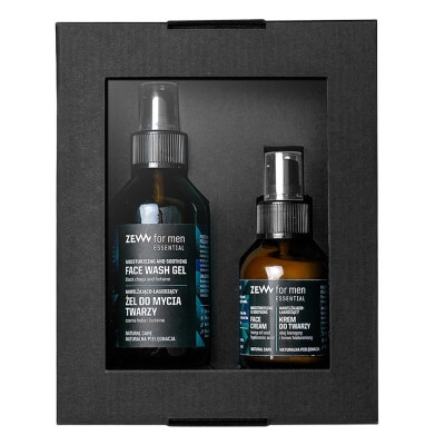 Zew For Men Essential Nawilżający ZESTAW Żel do mycia twarzy 100 ml + Krem do twarzy 50 ml