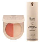 Dermomedica DermVitality CC Cream SPF 50 + Silk Glow Duo ZESTAW Koloryzujący krem korygujący z bardzo wysoką ochroną UVA/UVB (kolor Fair) + Paletka do makijażu 5,5 g