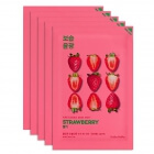 Holika Holika Pure Essence Mask Sheet - Strawberry 5 Pack ZESTAW Maseczka bawełniana z ekstraktem z truskawek 5 szt.