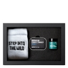 Zew For Men Nieokiełznany Podróżnik ZESTAW Krem 30 ml + Mydło 85 ml + Mydelniczka (kolor srebrny) 1 szt. + Skarpety 1 para
